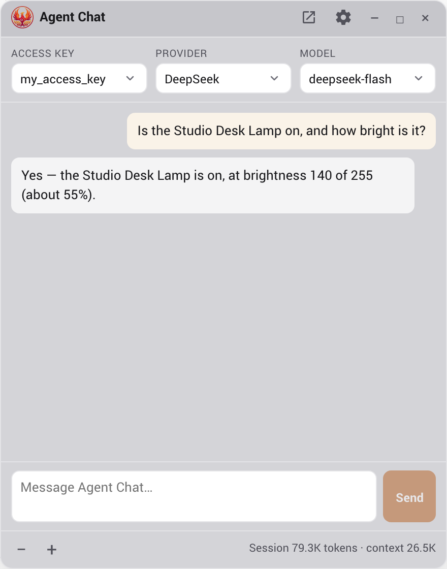Agent Chat lets you ask your provider to do anything you need