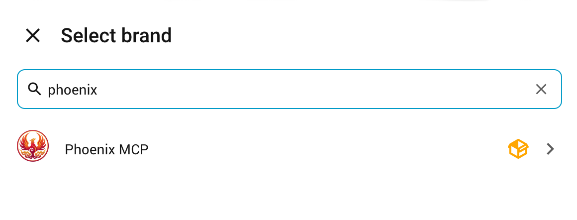 Home Assistant Add Integration dialog showing the Phoenix MCP result